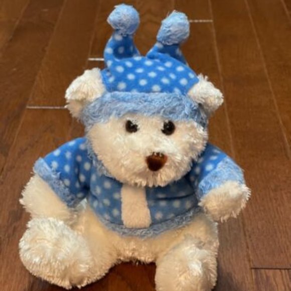 Other - Walmart Teddy Bear 9” Plush Blue White